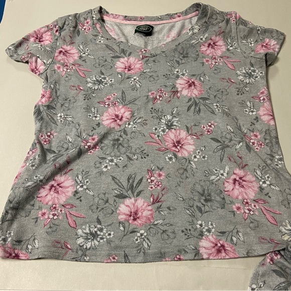 Laura Ashley Ladies Pajama’s two piece set gray/pink Size Small - Picture 9 of 9